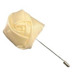 NEW Ivory Satin Lapel Pin
